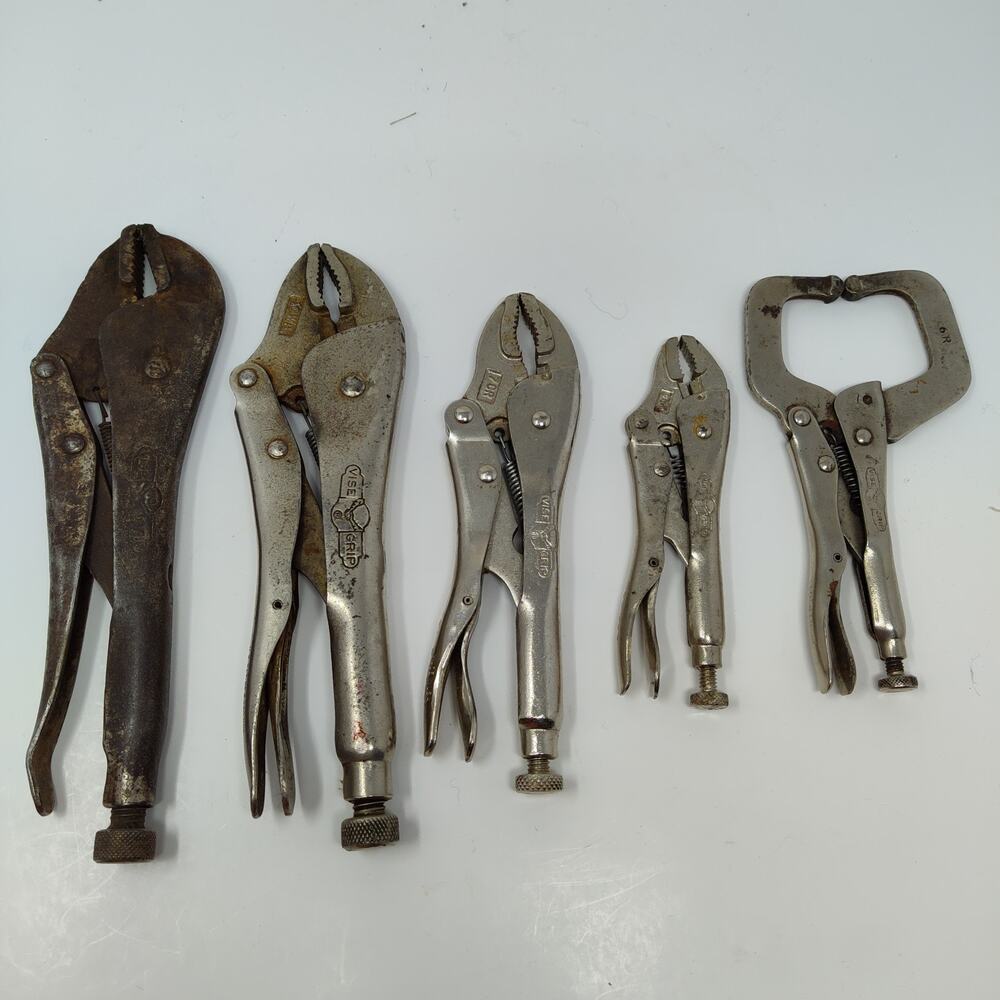 5X Vise Grip Petersen USA Locking Pliers Lot 10WR 7CR 6R 5WR Welding Tools